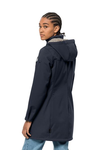 Jack Wolfskin Rüzgarlı Vadi Ceket W Orijinal Gece Mavisi