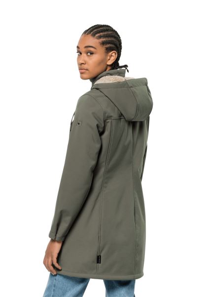 Markalar Jack Wolfskin Rüzgarlı Vadi Ceket W Tozlu Zeytin