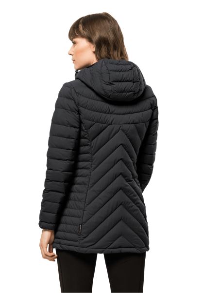 Jack Wolfskin Siyah Kökenleri Atletik Uzun Kaban W