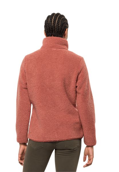 Jack Wolfskin W Orijinal Sonbahar Kırmızı Yüksek Bukle Ceket