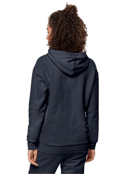 Jack Wolfskin Essential Kapüşonlu W Koleksiyonu Gece Mavisi