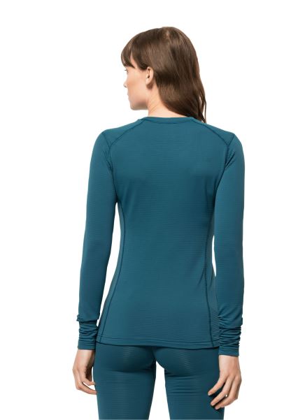 Jack Wolfskin Sonsuz L/s W Mavi Mercan Koleksiyonları