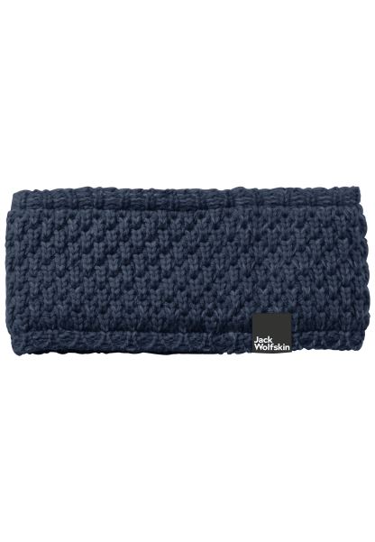 Gece Mavisi Sıcak Jack Wolfskin Highloft örgü Kafa Bandı Kadın