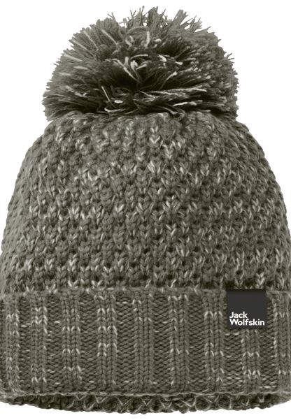 Jack Wolfskin Marka Tozlu Zeytin Highloft örgü Bere Kadın