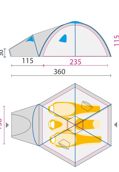 Zirve Kırmızı Yeni Antarktika Kubbesi Jack Wolfskin