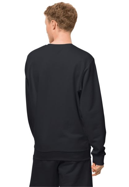Origins Jack Wolfskin Essential Crewneck Erkek Siyah