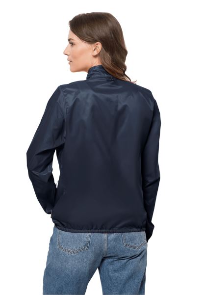 Gece Mavisi Pack & Go Rüzgarlık W Koleksiyonu Jack Wolfskin