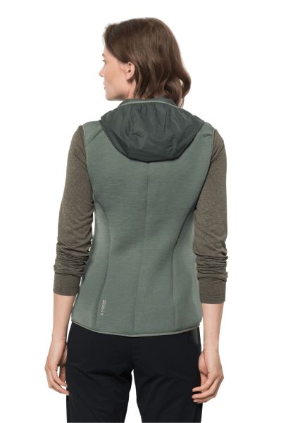 Jack Wolfskin Markalar Hedge Yeşil Tasman Hibrit Yelek W