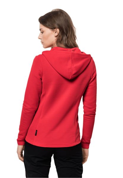 Jack Wolfskin Lale Kırmızı Mütevazı Kapüşonlu Ceket Kadın Koleksiyonu