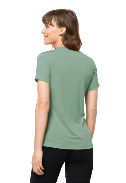 Yürüyüş S/s Grafik T W Granit Yeşil Jack Wolfskin Koleksiyonları