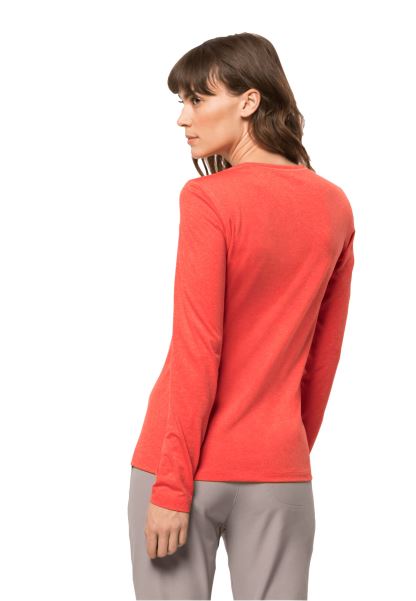 Jack Wolfskin Gökyüzü Termal L/s W Moda Sıcak Mercan