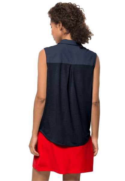 Gece Mavisi Kökenli Sonora Kolsuz Gömlek W Jack Wolfskin