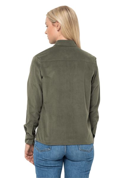 Sıcak Doğa Gömlek W Jack Wolfskin Tozlu Zeytin