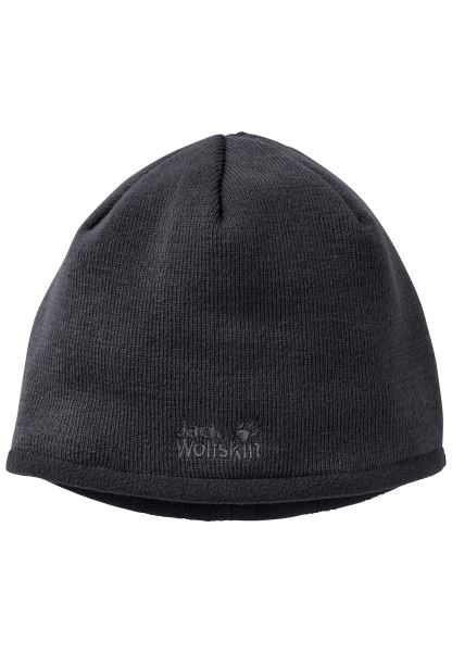 Yeni Jack Wolfskin Stormlock Logolu örgü Bere Siyah