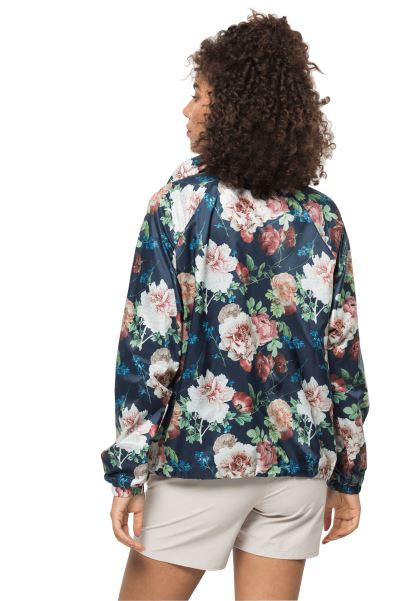Gece Mavisi Her Yerinde Jack Wolfskin Moda çiçek Bluz W