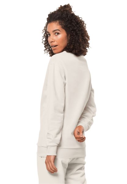 Essential Bisiklet Yaka W Brand Jack Wolfskin Pamuk Beyazı