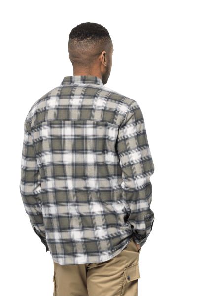 Wanderweg Gömlek M Koleksiyonları Tozlu Zeytin çekleri Jack Wolfskin