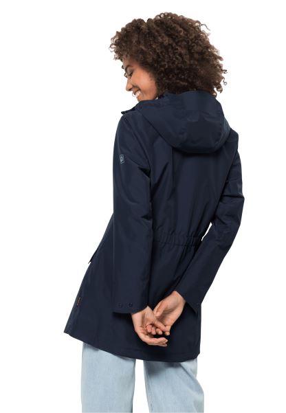 Gece Mavisi Jack Wolfskin Pelerin York Cennet Ceket W Kökenleri