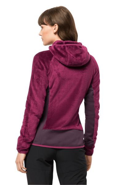 Rotwand Kapşonlu Fz W Jack Wolfskin Brand Wild Berry