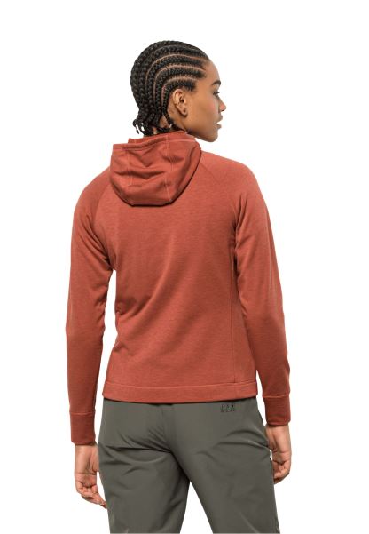 Waldsee Kapüşonlu Ceket W Jack Wolfskin Sonbahar Kırmızı Sıcak