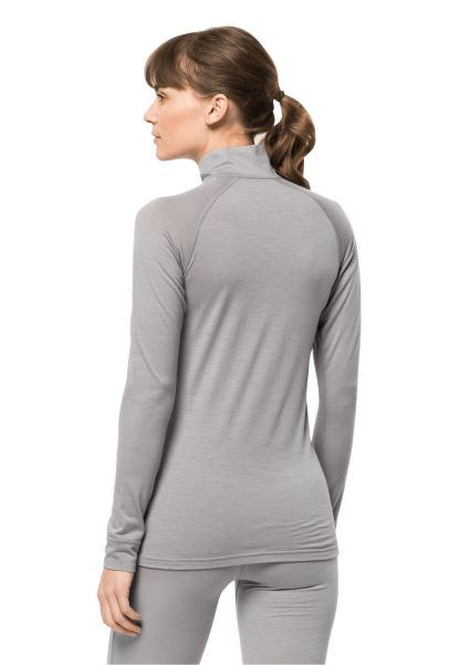 Alpspitze Yün L/s Hz W Yeni Orta Gri Funda Jack Wolfskin