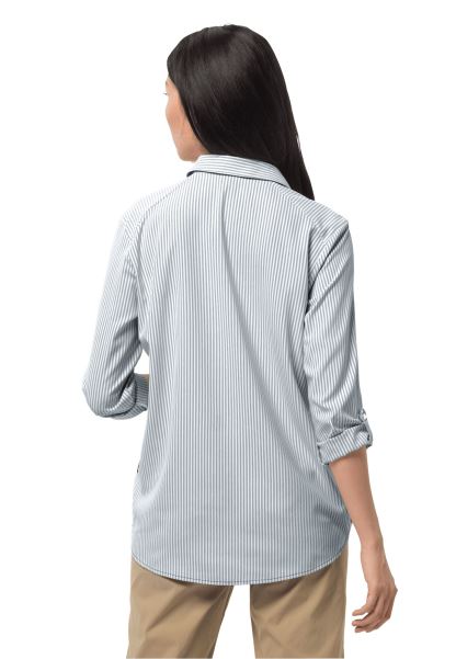 Güney Limanı Gömlek W Koleksiyonları Turkuaz Gri çizgili Jack Wolfskin