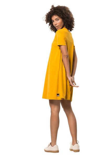 Yeni Doğa Kabartmalı Elbise Altın Sarısı Jack Wolfskin