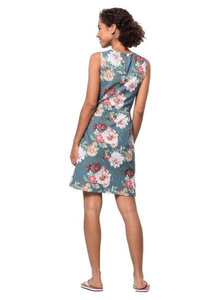 Tioga Road çiçekli Elbise Turkuaz Gri Her Yerinde Orijinal Jack Wolfskin