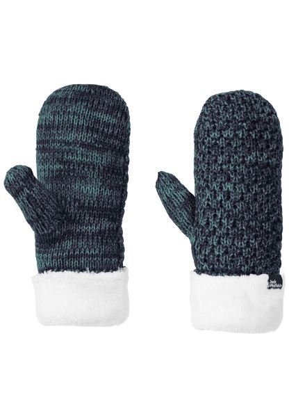 Jack Wolfskin Night Blue Origins Highloft örgü Mitten Kadın