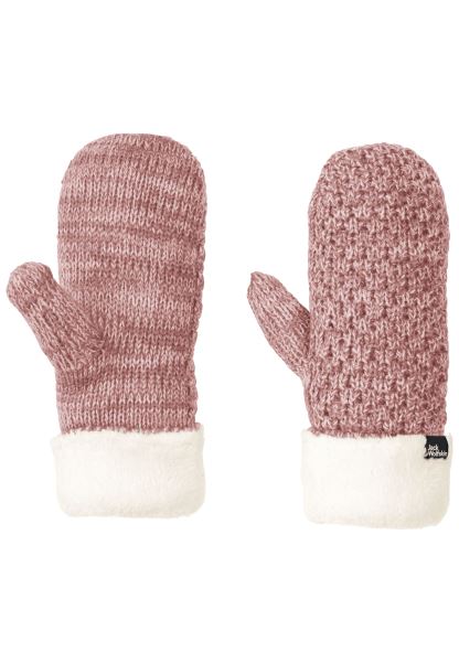 Afterglow Jack Wolfskin Highloft örgü Mitten Kadın Modası