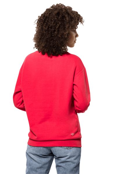 Jack Wolfskin Lale Kırmızı Yeni Okyanus Bisiklet Yaka W