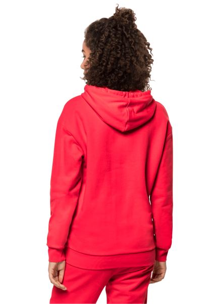 Lale Kırmızı Jack Wolfskin Marka Temel Kapüşonlu W
