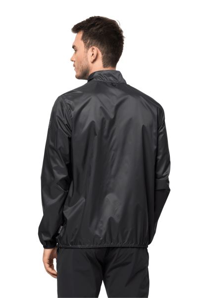 Origin Jack Wolfskin Black Pack & Go Rüzgarlık Kabuğu M
