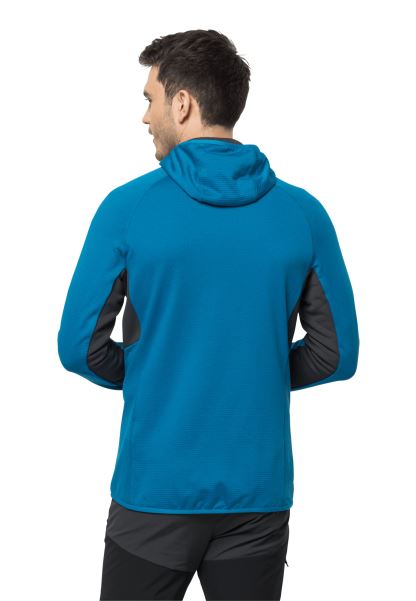 Jack Wolfskin Orijinal Mavi Pasifik Hidro ızgara Kapşonlu Fz M