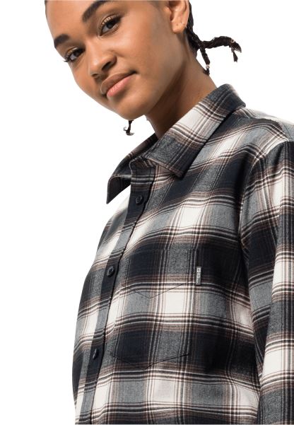 Koyu Meşe çekler Markalar Walkweg Gömlek M Jack Wolfskin