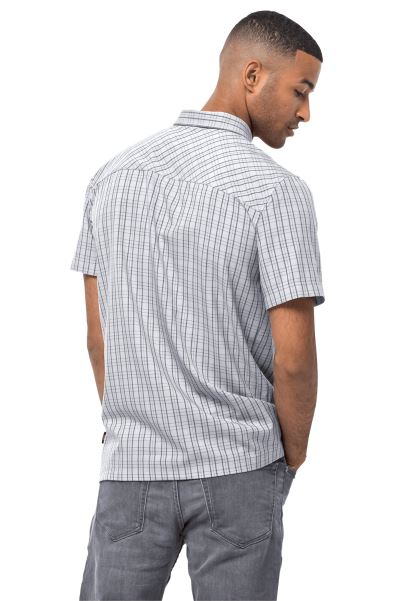 Jack Wolfskin Beyaz Acele çek Koleksiyonu Thompson Gömlek Erkekler