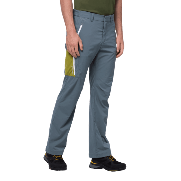 Erkek Kara Pantolon Jack Wolfskin Sıcak Fırtına Gri