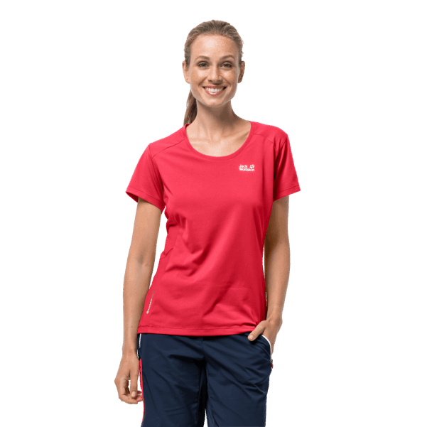 Kadın Dar Pantolon T En Iyi Lale Kırmızı Jack Wolfskin