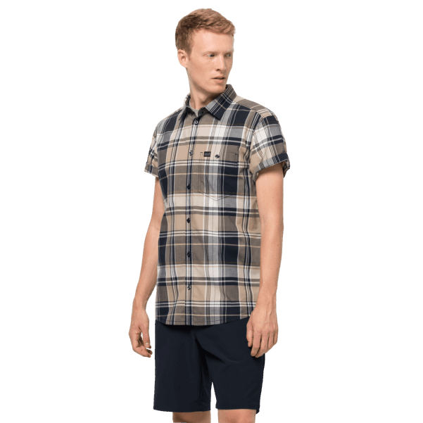 Jack Wolfskin Erkek Küçük Göl Gömleği Sand Dune çek Koleksiyonu