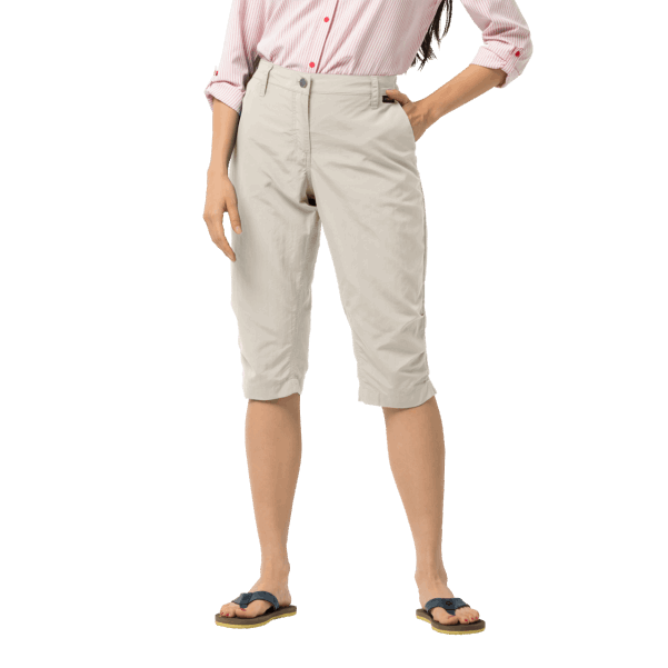 Marka Tozlu Gri Jack Wolfskin Kadın Kalahari 3/4 Pantolon