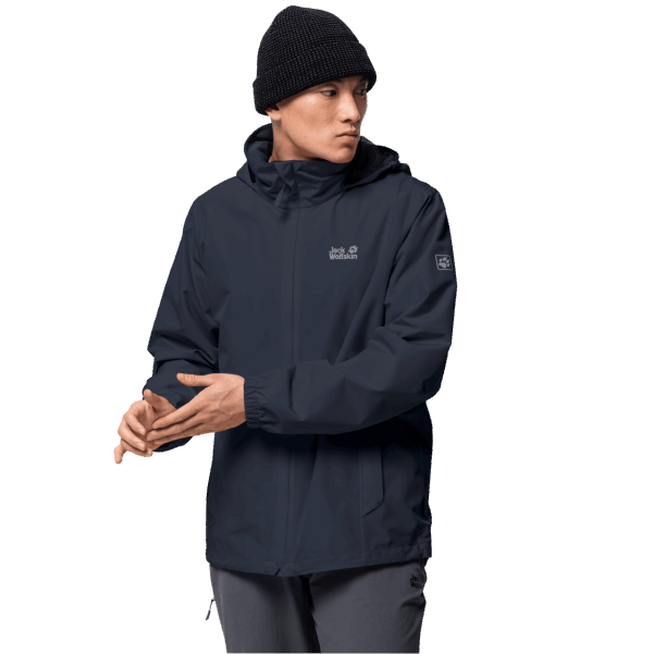 Erkek Fırtınalı Nokta Ceket Gece Mavisi New Jack Wolfskin