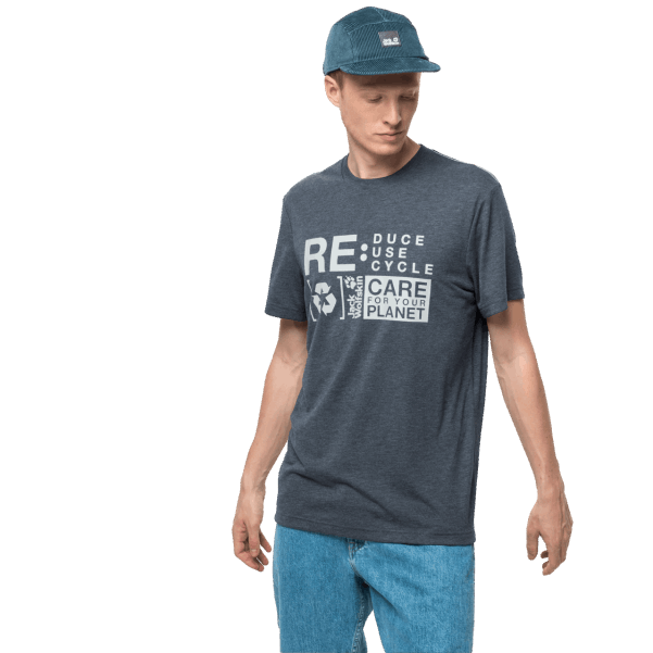 Koyu Kayrak Jack Wolfskin Erkek Doğa Kabartma T Sıcak