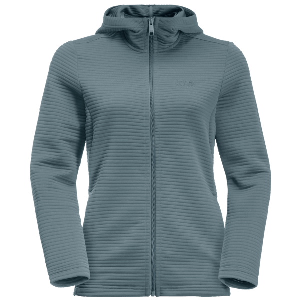 Teal Grey Jack Wolfskin Koleksiyonu Kadın Mütevazı Kapüşonlu Ceket