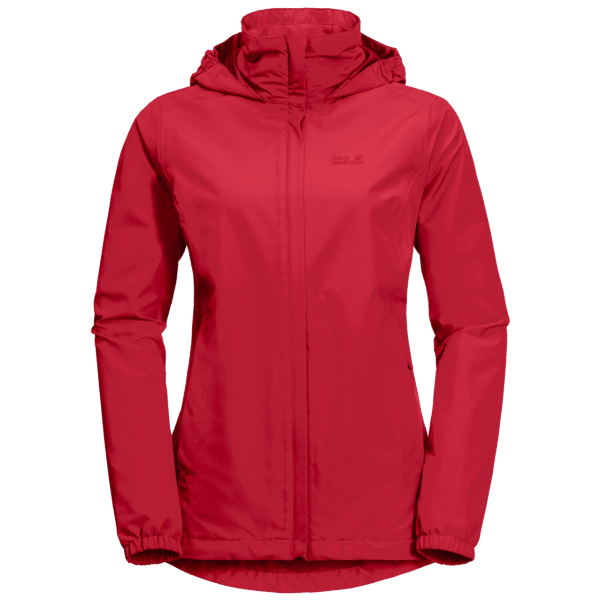Kadın Stormy Point Ceket Bright Scarlet Origins Jack Wolfskin