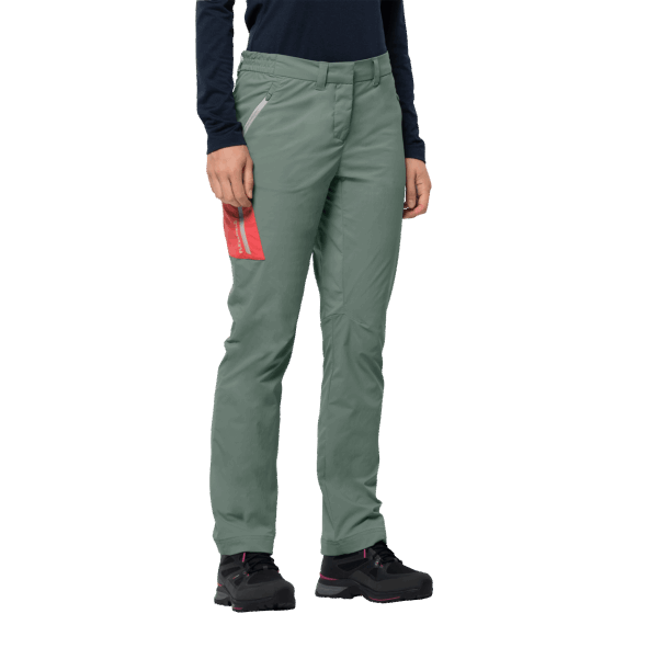 Yeni çit Yeşili Kadın Kara Pantolonu Jack Wolfskin