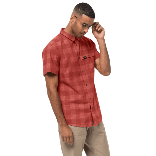 Jack Wolfskin Mexican Pepper Sıcak Erkek Dağlık Gömleğini Kontrol Eder