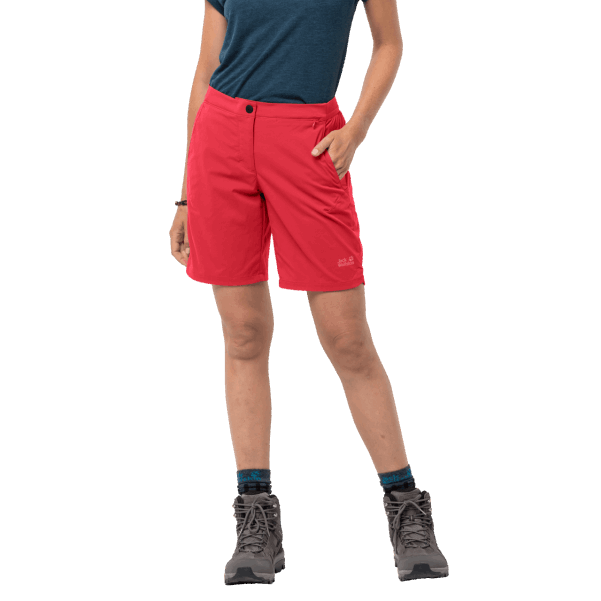 Kadın Hilltop Arazi şortu Origin Tulip Red Jack Wolfskin