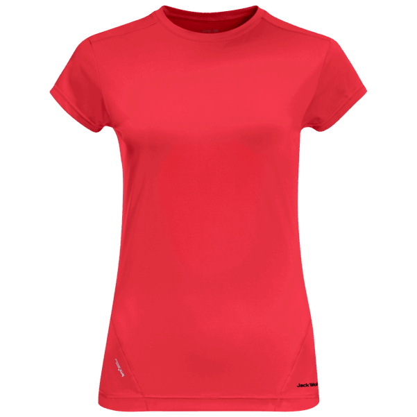 Collections Jack Wolfskin Lale Kırmızı Kadın Tasman Kısa Kollu