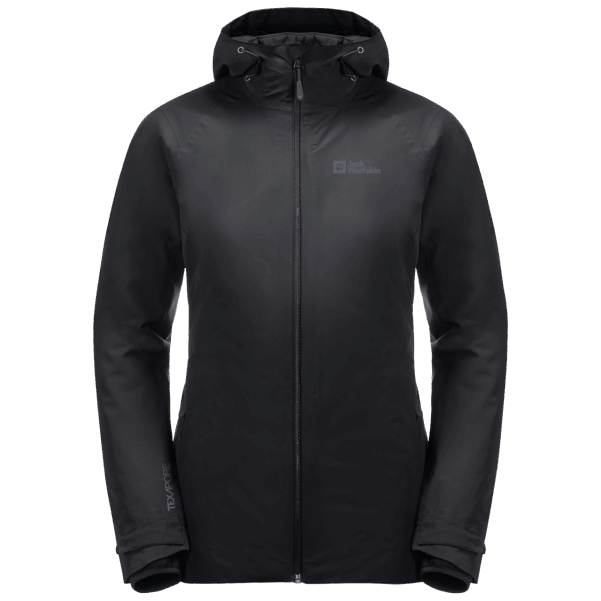 Siyah Kadın Glaabach 3'ü 1 Arada Ceket Yeni Jack Wolfskin