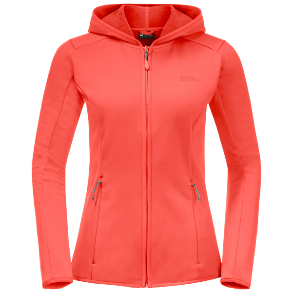 Kadın Baiselberg Kapşonlu Tam Fermuarlı Jack Wolfskin Sıcak Mercan Koleksiyonu